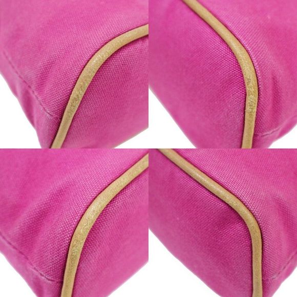 Hermes Fuchsia Pink Bolide Mini Pouch Cosmetic Cotton Canvas - Picture 6 of 13